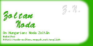 zoltan noda business card